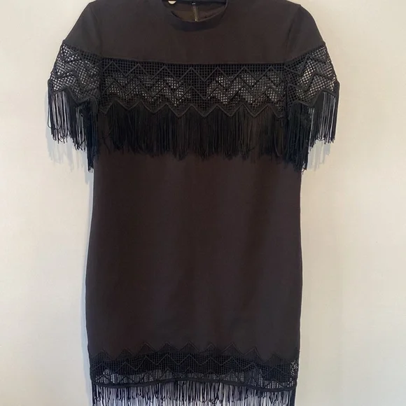 FRINGE DRESS SZ 8 - LAUNDRY BY SHELLI SEGAL - Picture 3 of 5